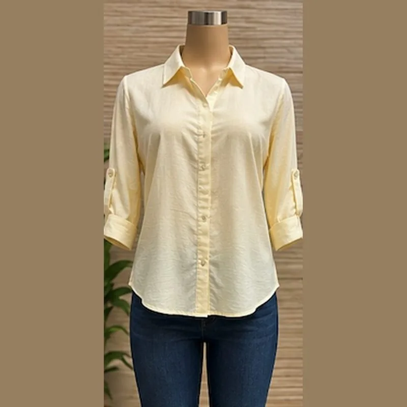 Blusa amarilla manga larga