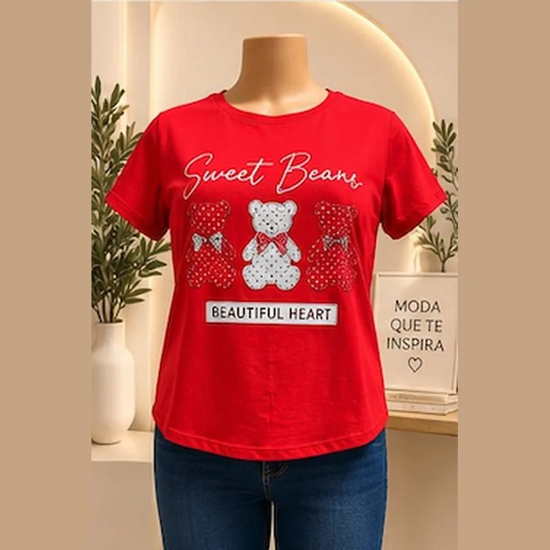 Camiseta roja Sweet Bears
