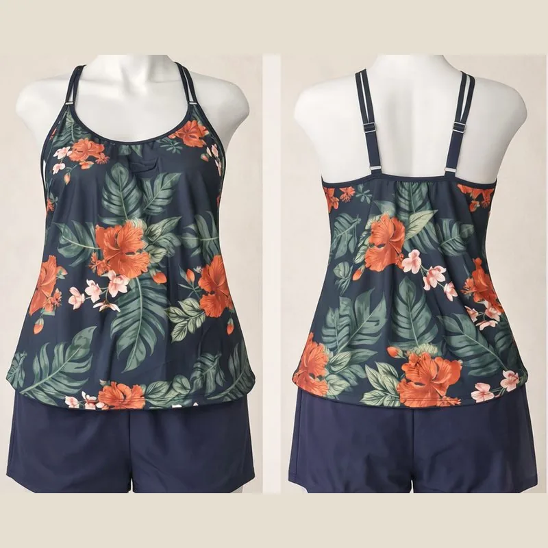Tankini floral con short