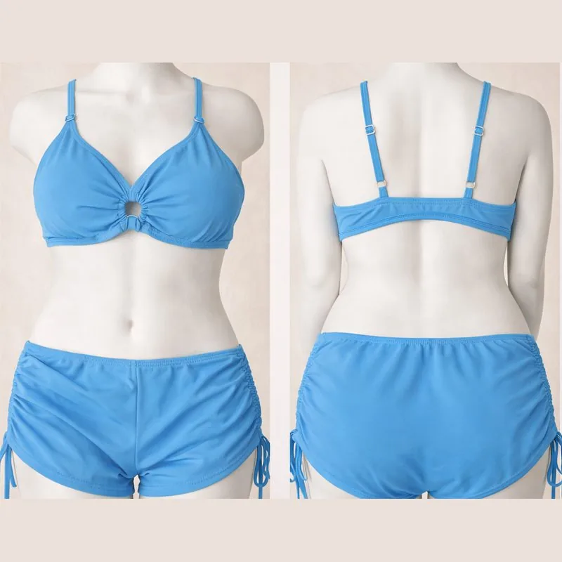 Bikini celeste con short