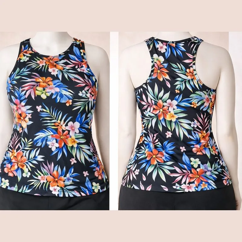 Tankini tropical con short